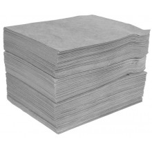 Caja de 100 alfombrillas absorbentes para productos químicos.